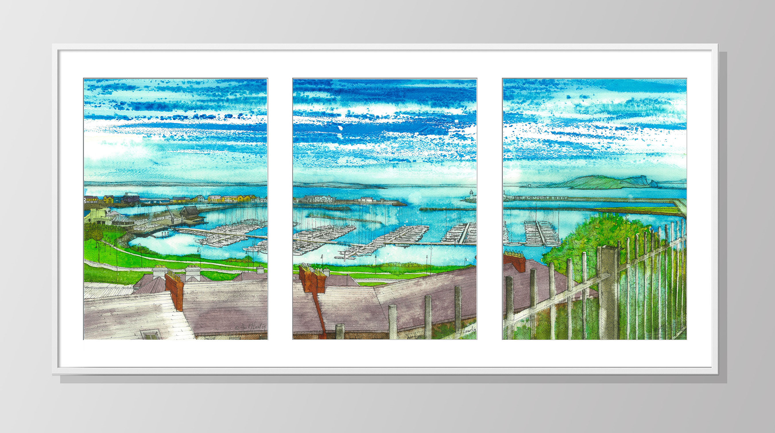 Howth Harbour Triptych
